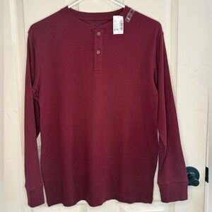 The Children's Place Long Sleeve Henley Tee - Burgundy